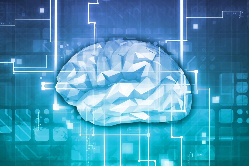 A digital brain shows machine learning algorithms